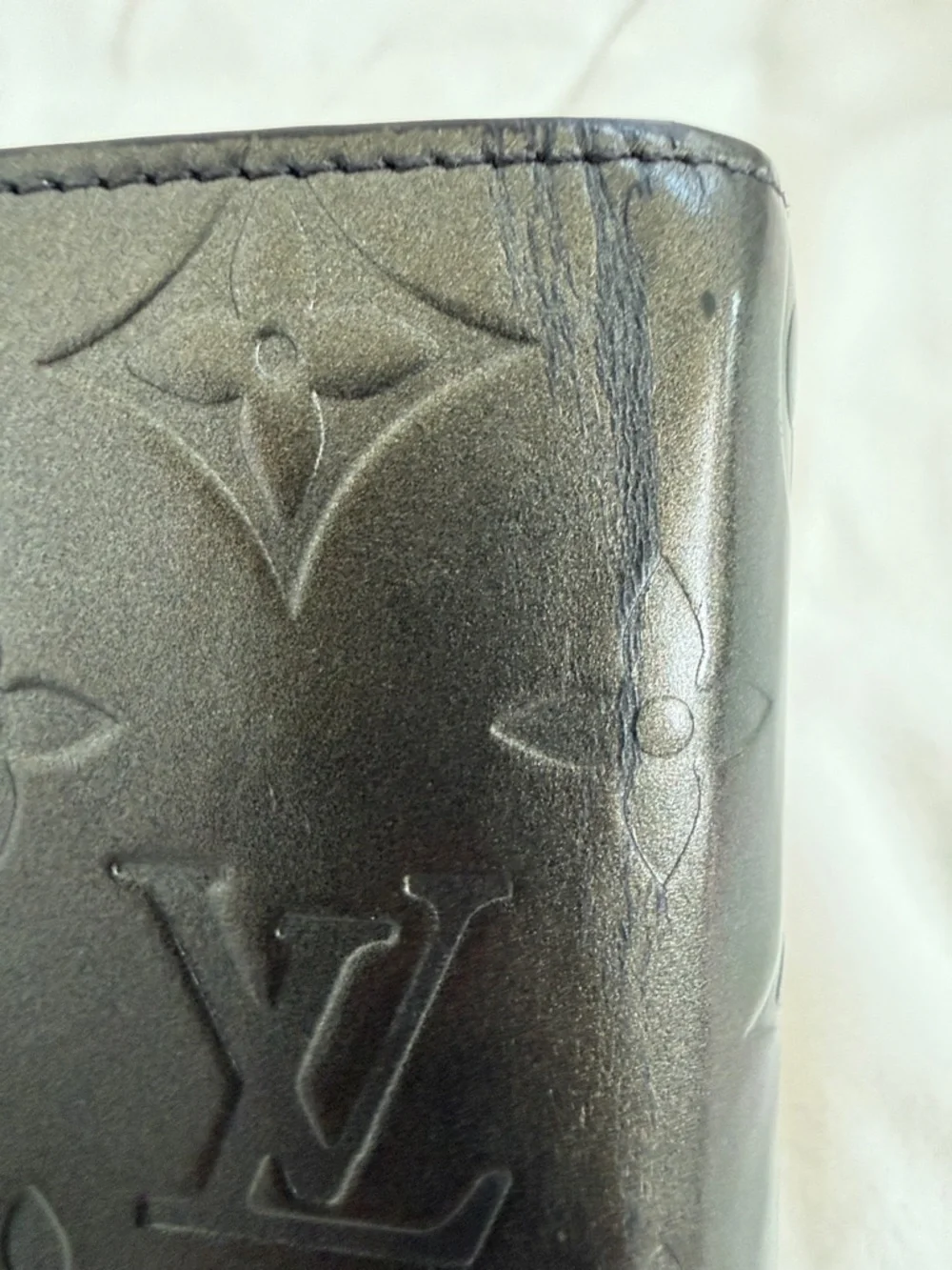 Louis Vuitton Monogram Vernis Agenda MM - Noir Magnetique Authentic